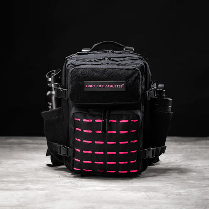 BUILT ATHLETES SMALL BLACK & PINK GYM BACKPACK image 2