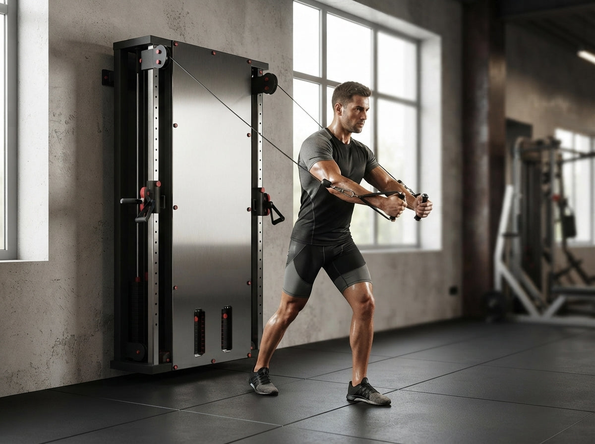 Liftdex Wall Mounted Dual Pully Cable Machine