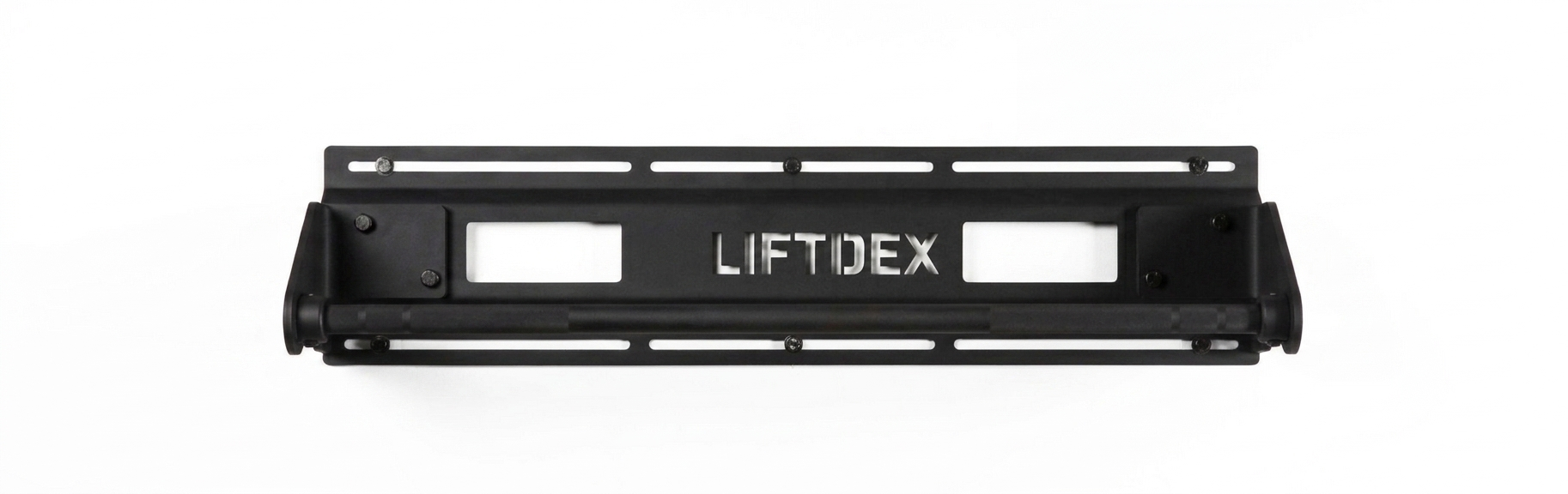 Black metal bracket with 'LIFTDEX' branding on a white background