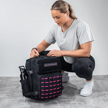 BUILT ATHLETES SMALL BLACK & PINK GYM BACKPACK image 0
