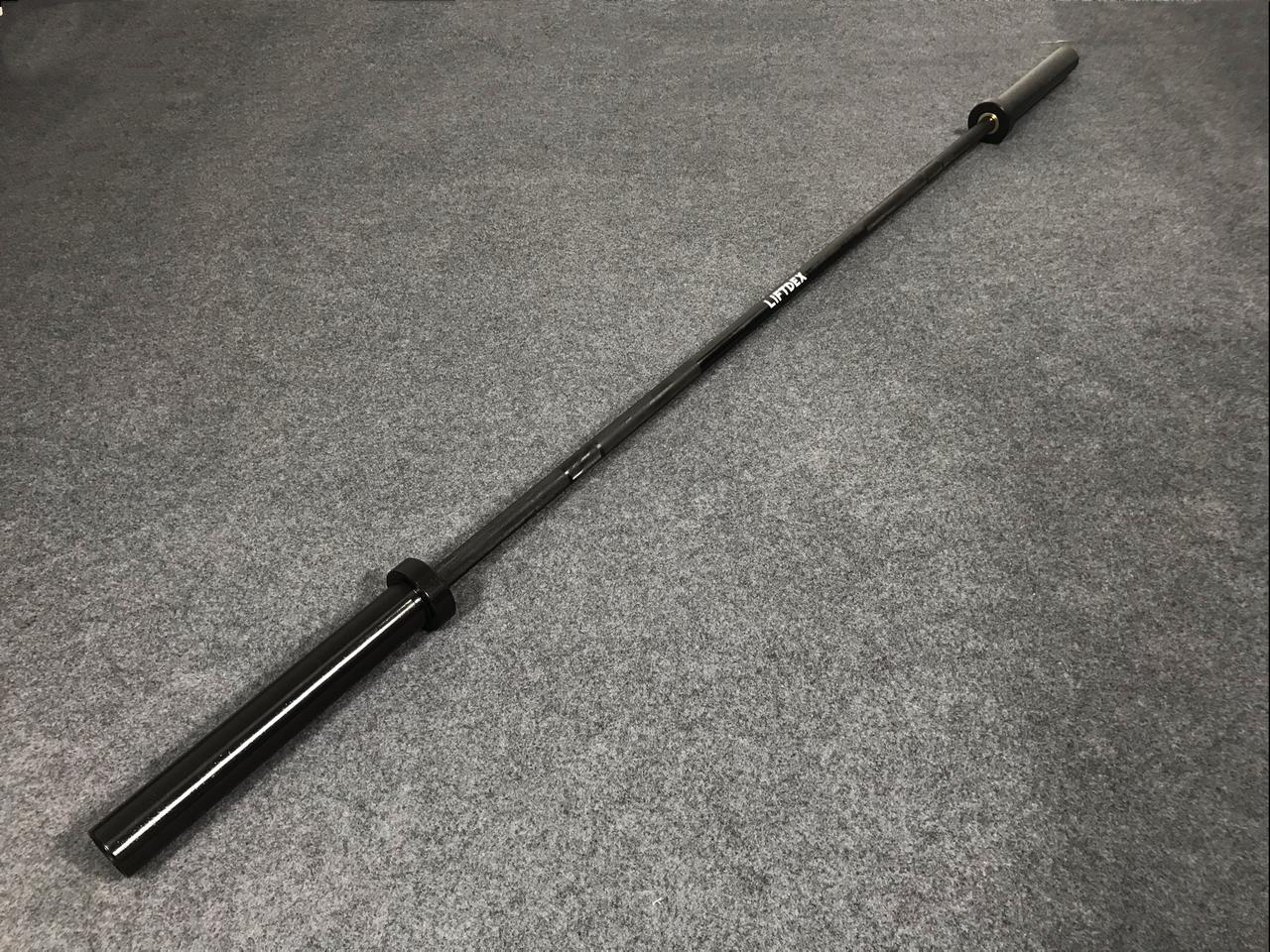 All Black Cerakote Liftdex Barbell 15KG zoomed Out