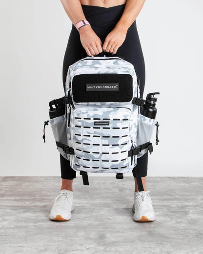 BUILT ATHLETES WHITE CAMO 45 LARGE BACKPACK image 0