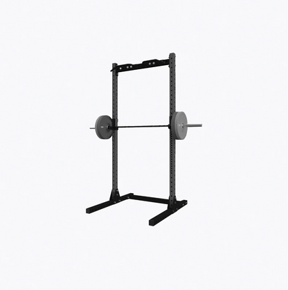 Liftdex squat rack full front view – sturdy black power stand with pull-up compatible top bar, wide stable base and adjustable height for safe strength training UAE