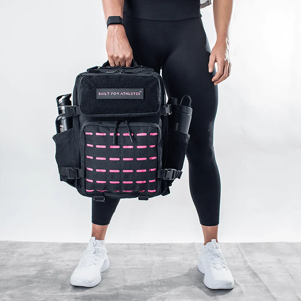 BUILT ATHLETES SMALL BLACK & PINK GYM BACKPACK image 4