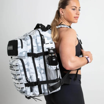 BUILT ATHLETES WHITE CAMO 45 LARGE BACKPACK