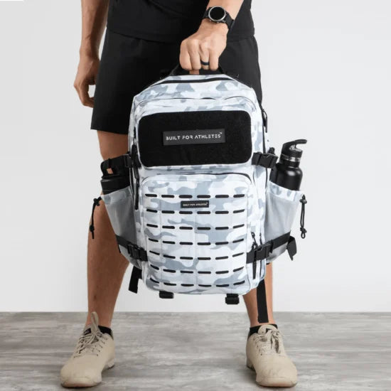 BUILT ATHLETES WHITE CAMO 45 LARGE BACKPACK