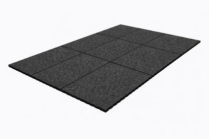 Black grid mat on a white background